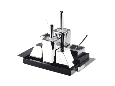 Condiment 9 Pcs Set - rectangular base